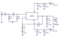 基于LM1875的20W音频放大器电路