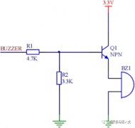 <b>3.3V NPN三极管驱动有源蜂鸣器设计</b>