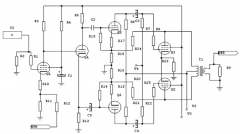 100W音频阀放大器电路分享