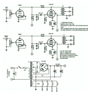 基于电子管构建的2x4W立体声管放大器电路