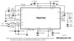 基于TDA7295的80W音频放大器电路