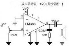 LM386音频功率放大器电路图 LM386的典型应用电路