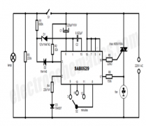 浴室自动风扇控制器电路原理图讲解