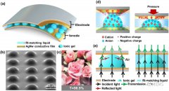 基于离电原理的柔性超透明触觉传感器件