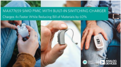 ADI公司推出微小尺寸电源管理IC，将可穿戴和耳戴