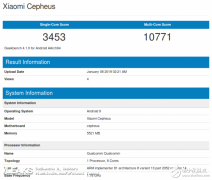 小米MIX3手机5G版跑分曝光搭载骁龙855处理器多核