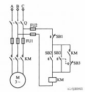电动机点动自锁运转控制电路接线和两地控制电