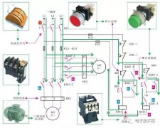 两台三相交流电动机联锁启停控制电路的基本结