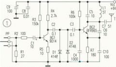 调频型无线耳机电路图