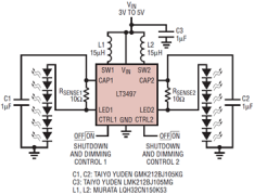 双通道升压型转换器驱动电池供电便携式设备的