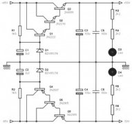 基于晶体管的双输出电源电路图