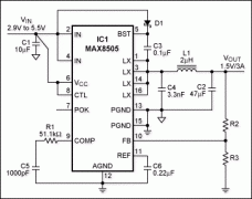 高效DC-DC转换器适合LDO占板面积