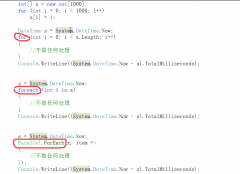 Parallel.ForEach与for与foreach效率问题
