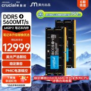 英睿达 128GB DDR5 5600 内存条 黑色 京东自营 今日特