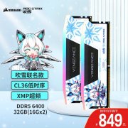RGB吹雪联名版：美商海盗船 32GB DDR5 6400电竞内存