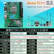 精粤 B75M-VH主板限时特价仅需218元就可拿到手