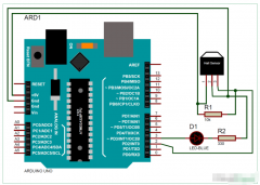 使用Arduino中断功能检测霍尔传感器附近磁铁的教